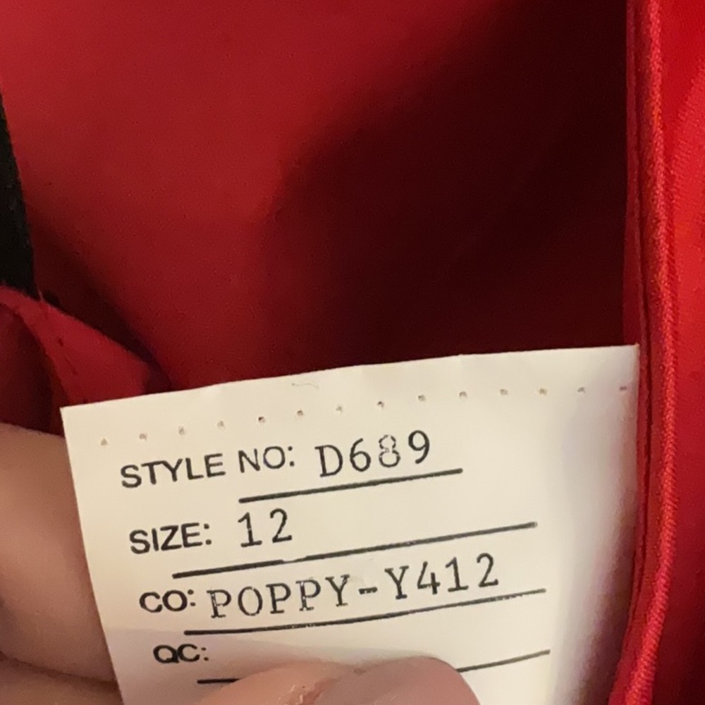 ALFRED SUNG Peplum Halter Cocktail Dress w/Keyhole Neckline, Size 12, Poppy, NWT - Picture 8 of 10